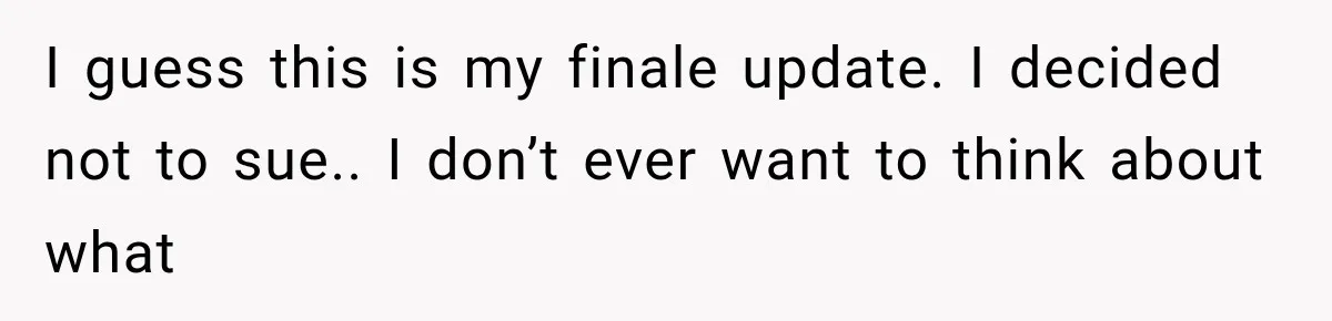 Coworker Humiliates Her Behind Closed Doors, Then Her Hidden Camera Reveals Everyone Involved I guess this is my finale update. I decided not to sue.. I don’t ever want to think about what