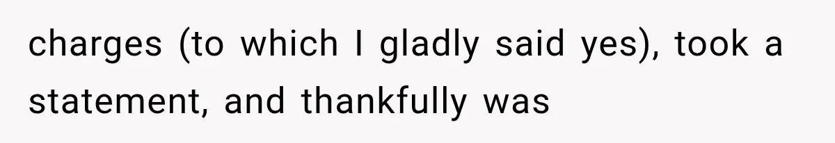 Woman Refuses To Believe Young Man Has Cancer, Then Punches The Worst Possible Stranger charges (to which I gladly said yes), took a statement, and thankfully was