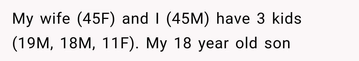 Newly Found Son Says His Adopted Brother Isn't “Real Family,” And Dad Shuts It Down Fast My wife (45F) and I (45M) have 3 kids (19M, 18M, 11F). My 18 year old son