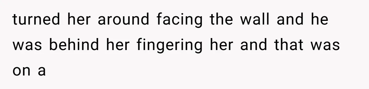 Wife Sent Him Away With The Kids, Then Spent The Weekend With Another Man turned her around facing the wall and he was behind her fingering her and that was on a