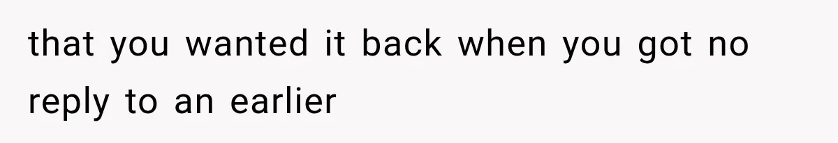 Cleaner Started Using Her Forgotten Backpack, Then Called Her Disrespectful For Taking It Back that you wanted it back when you got no reply to an earlier