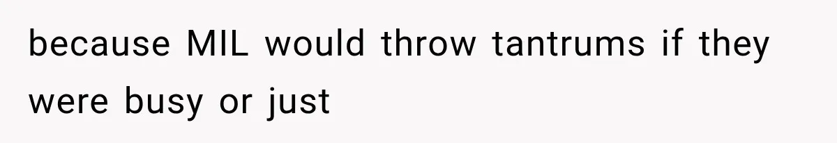 MIL Throws A Tantrum After Her Surprise Visits Get Shut Down By Her Son’s Wife because MIL would throw tantrums if they were busy or just