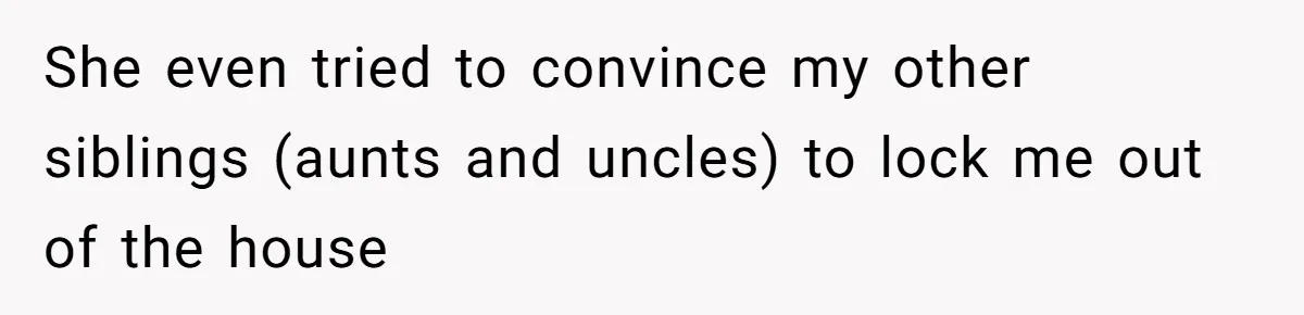 The Maternal Mirage: Inside The Twisted Mind Of A Bio-Mother Who Threatens To "End" Her Child For Existing She even tried to convince my other siblings (aunts and uncles) to lock me out of the house
