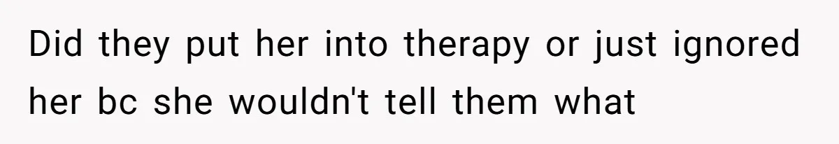 The Maternal Mirage: Inside The Twisted Mind Of A Bio-Mother Who Threatens To "End" Her Child For Existing Did they put her into therapy or just ignored her bc she wouldn't tell them what