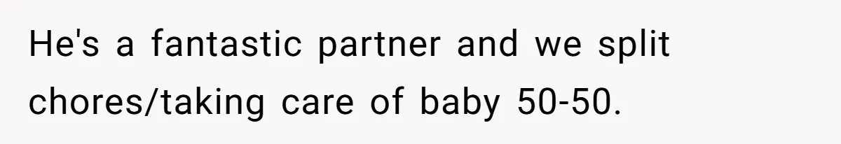 Wife On Mat Leave Pushes Husband For Side Hustle — He Refuses And Wants To Enjoy Work-Life Balance He's a fantastic partner and we split chores/taking care of baby 50-50.