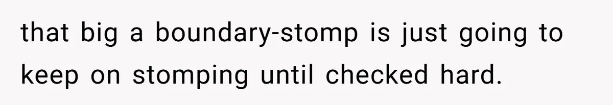 that big a boundary-stomp is just going to keep on stomping until checked hard.