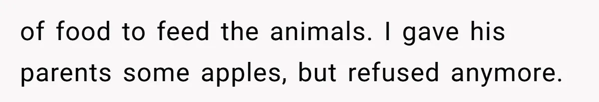 Couple Drops $70 On Animal Food For Date — Birthday Parents Demand They Share With 14 Kids of food to feed the animals. I gave his parents some apples, but refused anymore.