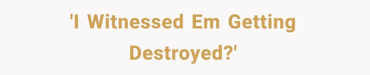 'I witnessed EM getting destroyed?'