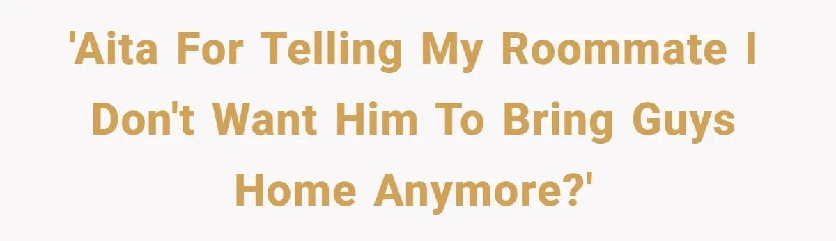 Roommate Gets Mad When Man Admit His Hookups Annoy Him — Now He Realize He Might Be in Love With That Roomate 'AITA for telling my roommate I don't want him to bring guys home anymore?'